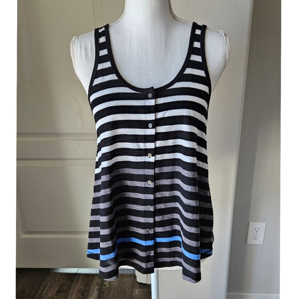 Striped Black and White Tank Top